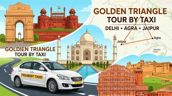 Golden Triangle Tour by Taxi (Delhi–Agra–Jaipur)