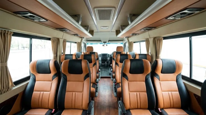 Tempo Traveller Interior – Spacious & Comfortable
